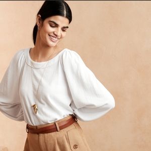 Banana Republic Puff Sleeve Blouse
